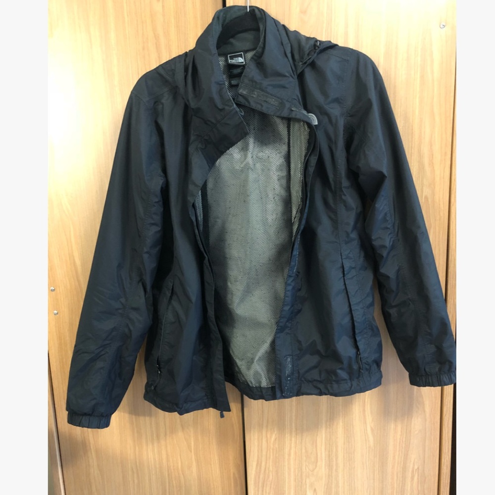 Black North Face raincoat size medium